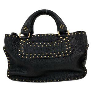 Celine Tote Boogie Black Studded Leather